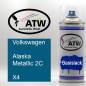 Preview: Volkswagen, Alaska Metallic 2C, X4: 400ml Sprühdose, von ATW Autoteile West.
